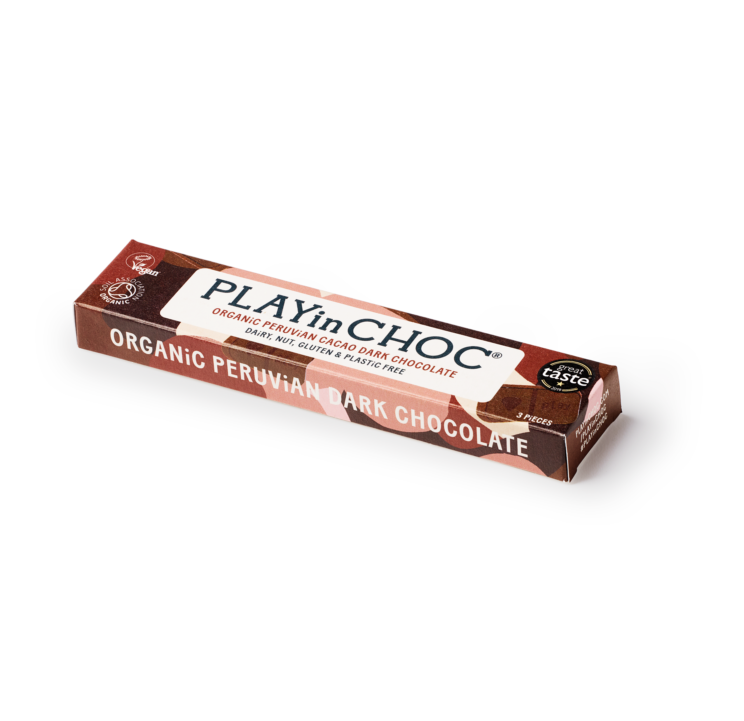 JustChoc Box | 3 Piece Vegan Peruvian Cacao Dark Chocolate Bar