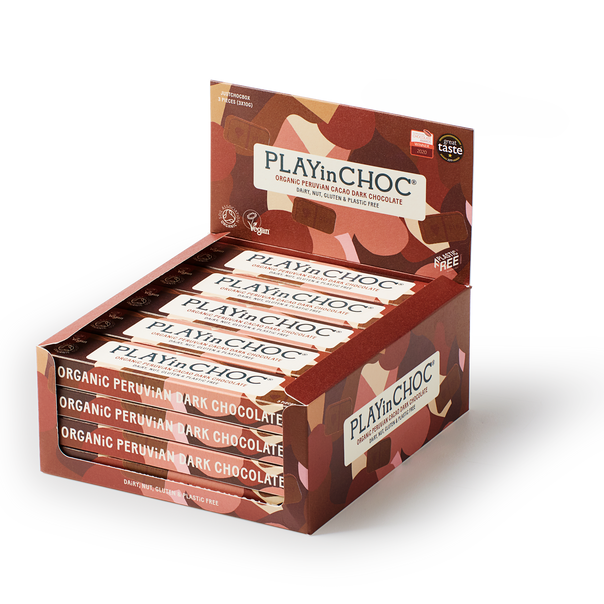 JustChoc Box<br>Organic Peruvian Cacao Dark Chocolate 30g