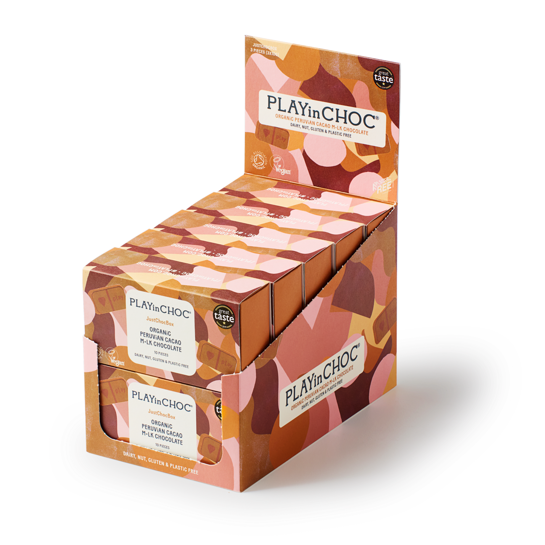 JustChoc BoxOrganic Peruvian Cacao M•lk Chocolate 100g