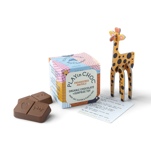 PLAYin Choc Milk Chocolates with Assembled Giraffe Toy 